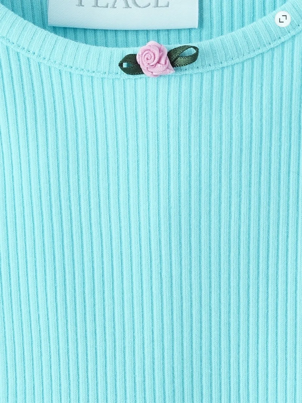 The Children’s Place Girls Pastel Blue Sleeveless Ribbed Tiered V-Waist Dress